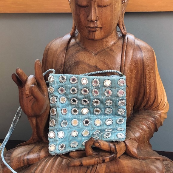 90’s Vintage Silver Mirror Party Purse - Picture 3 of 11